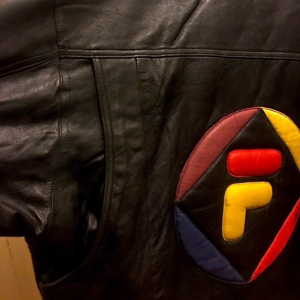 Mens Fila Leather Jkt